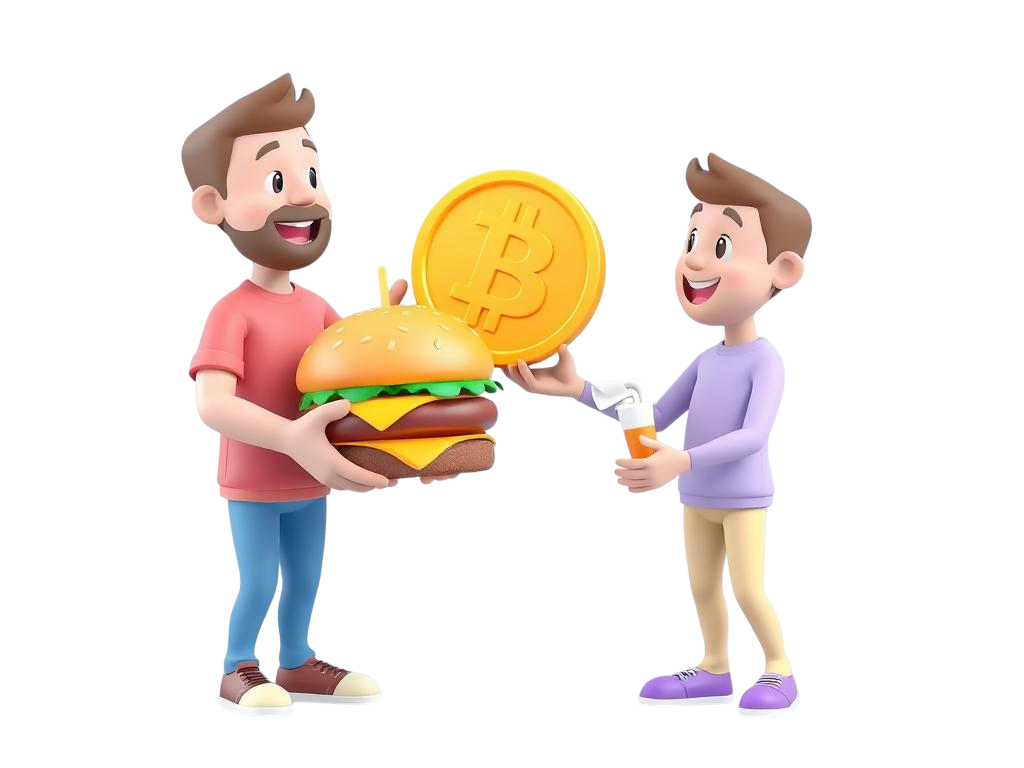 Crypto Burger Payment Illustration